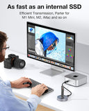 40Gbps NVMe Docking Station, RIITOP M.2 NVMe to USB4 Enclosure for NVMe PCIe (M-Key) SSD Compatible with Thunderbolt 4