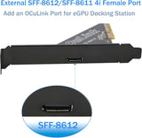 RIITOP PCIe to Oculink SFF-8612 Adapter SFF-8611 External Graphics Card for GPU Dock, eGPU, NVMe SSD (PCIe x4 to Oculink)