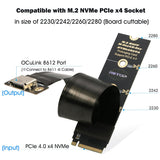 RIITOP M.2 NVMe to Oculink SFF-8612 Extender (15cm), M.2 NVMe PCIe 4.0 x4 to OCuLink SFF-8611 4i Host Adapter for eGPU and SSD