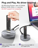 40Gbps NVMe Docking Station, RIITOP M.2 NVMe to USB4 Enclosure for NVMe PCIe (M-Key) SSD Compatible with Thunderbolt 4