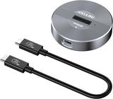 40Gbps NVMe Docking Station, RIITOP M.2 NVMe to USB4 Enclosure for NVMe PCIe (M-Key) SSD Compatible with Thunderbolt 4