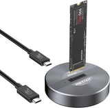 40Gbps NVMe Docking Station, RIITOP M.2 NVMe to USB4 Enclosure for NVMe PCIe (M-Key) SSD Compatible with Thunderbolt 4