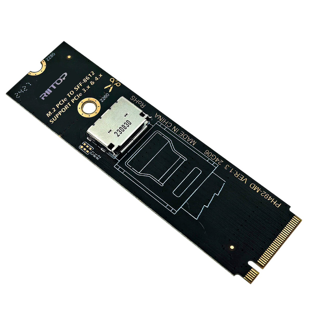 M.2 NVMe to OCuLink SFF-8611 4i Host Adapter for eGPU and SSD – RIITOP