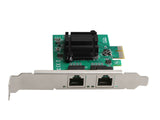 Dual Port PCI-e Gigabit Ethernet Card 1000M Network Adapter, 2 Ports RJ45 10/100/1000M For Desktop PC Computer