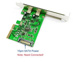 PCI-e Express to USB C 2 Port Expansion Card (USB3.1 10Gbps) with Asmedia Chipset for Desktop PC Windows 7/8/10/11 Linux
