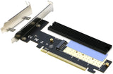 NVMe to PCIe Adapter x16, RIITOP M.2 NVMe SSD to PCI-e 3.0 x16 Adapter Card with Heatsink Support M Key M.2 NVMe SSD 2230, 2242, 2260, 2280 mm