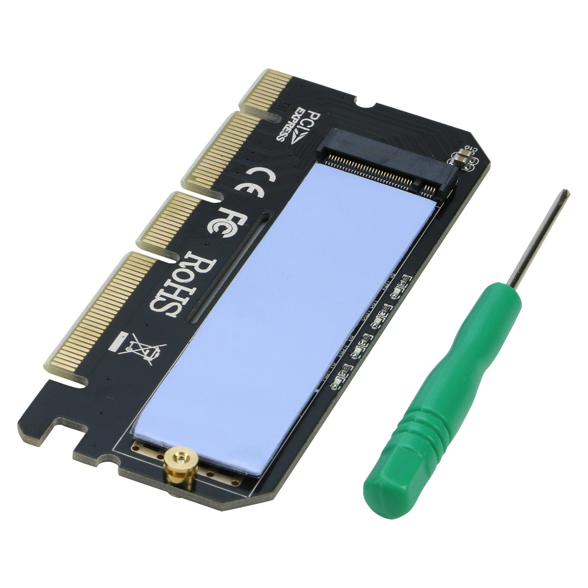 M.2 NVMe SSD to PCI E 3.0 4x 8x x16 Adapter Card Converter for M Key P RIITOP