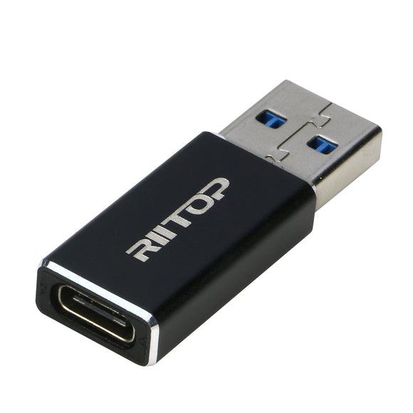 USB A to USB C Adapter, RIITOP USB 3.1 A Male to USB C Female GEN 2 Converter Double-Side 10Gbps Support Data Charging (Upgraded)