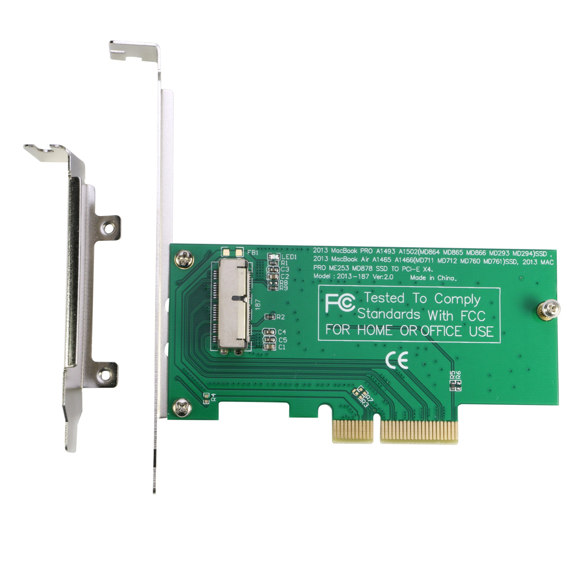 PCIe PCI Express X4 to 16+12Pin SSD Adapter Card for 2013 2014