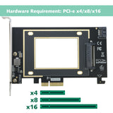 U.2 to PCI-e Adapter, RIITOP PCIe 3.0 x4 to 2.5" U.2 (SFF-8639) SSD or SATA3 (6G) to 2.5 SATA SSD Expansion Card