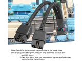 USB 2.0 9Pin Female to Dual 9-Pin Male Extension Cable 2Pack,Motherboard 9-PIN USB2.0 Header Splitter Nylon Braided for Computer Internal Motherboard-Black