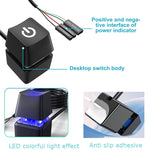 PC Power Button, Desktop Power Button PC External Power Switch ON Off LED PC Power Supply Button SW Extension for Computer Motherboard