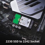 RIITOP NVMe NGFF M.2 2230 to 2242 Adapter, 2230 to 2280 Adapter, 2230 to 2260 Extender, Support 2240 to 2280, 2260 to 2280 M.2 Adapter Change to Long Size SSD