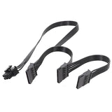 SATA Power Cable for Corsair PSUs, 6 Pin to 3X 15 Pin SATA Hard Drive Power Adapter Splitter for BTC Mining Riser Card 15.7-in(40cm)