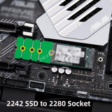 RIITOP NVMe NGFF M.2 2230 to 2242 Adapter, 2230 to 2280 Adapter, 2230 to 2260 Extender, Support 2240 to 2280, 2260 to 2280 M.2 Adapter Change to Long Size SSD