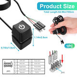 PC Power Button, Desktop Power Button PC External Power Switch ON Off LED PC Power Supply Button SW Extension for Computer Motherboard