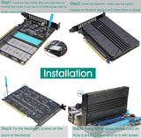 Quad NVMe PCIe 5.0 Adapter with Heatsink, RIITOP PCIe 5.0 x16 to 4X NVMe Card for 2280/2260/2242/2230 M.2 (M Key) SSD (PCI-e Bifurcation Required)