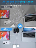 USB Charging Station 100w 8-Port USB C Charging Station, Charging Station for Multiple Devices Apple, Compatible with Various Brands of Mobile Phones, Etc