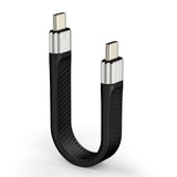 RIITOP USB4 C Cable Short [5inch, Flat], 40G USB C to C Cable 240W Fast Charging, 8K@60Hz Video for iPhone 15 Pro Max, iPad, Thunderbolt 4/3, External SSD, eGPU and More USB-C Device