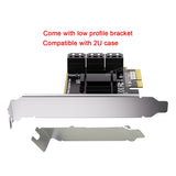 PCIe SATA Card Adapter, RIITOP 6 Port SATA 3.0 PCI-e Expansion Card Adapter Converter ASM1166 Chipset Support SATA 6G RAID0 RAID1 AHCI SPAN