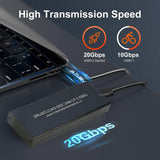 IITOP MacBook SSD Enclosure, 12+16 PIN AHCI SSD to Type-C Adapter, USB3.2 GEN2x2 20Gbps, for 2013-2017 MacBook Pro Retina/Air/Mac Mini/Pro Apple Flash SSD