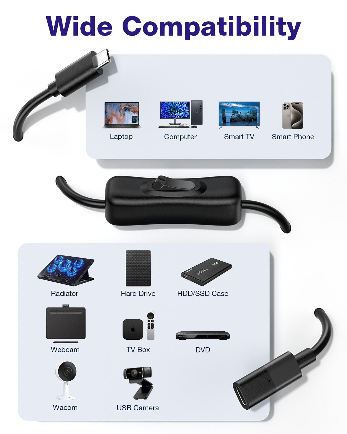 Cable usb type C mâle vers jack 3.5mm mâle pour prise AUX jack de voiture