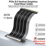 RIITOP PCIE 5.0 Riser Cable 30CM for RTX5090 RTX4090 RX9070 RX7900, Compatible with PCIe 5.0/4.0 GPUs, 90 Degree Right Angle for Vertical GPU Mount, 30cm / 11.8inch