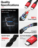 20Gbps USB C to C Long Cable 16.4FT, USB 3.2 Gen 2x2 Cable 240W PD