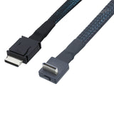 Oculink Cable PCIe 4.0 SFF-8611 4i Male to Male Cable for Oculink eGPU onexGPU Mini PC SSD, 1.6 feet (50 cm) - Right Angle