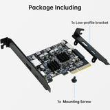 USB 3.1 PCIe Card, RIITOP PCI-e 3.0 to USB3.2 Gen1 Adapter (10Gbps) Expands to 20Pin + Type-E + 1xUSB 3.0 + 1x USB C [PCE2CU+E20P]