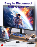 RIITOP USB Type-C Extension Cable with On Off Switch [1ft], USB 3.1 Type-C Male to Female Extension Cable with ON/Off Switch Support Video/Data/PD Charging