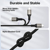 RIITOP 240W USB C to C Cable [6.6FT], USBC to USBC Fast Charging Cable PD 3.1 Compatible with iPhone 15/Pro/Plus/Pro Max/iPad Pro/Air/MacBook and More USB-C Device