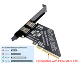 PCIe 4.0 x8 128Gbps to OCuLink SFF-8612 SFF-8611 Adapter External Graphics Card for GPU Dock, eGPU, NVMe SSD (PCIe Bifurcation needed!)