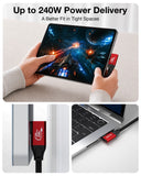 Long USB C to USB C Cable [14.8FT] 20Gbps/240W/Right Angled
