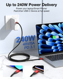 20Gbps USB C to C Long Cable 16.4FT, USB 3.2 Gen 2x2 Cable 240W PD