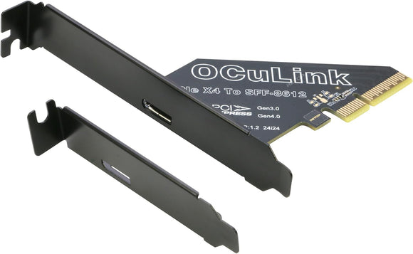 RIITOP PCIe to Oculink SFF-8612 Adapter SFF-8611 External Graphics Card for GPU Dock, eGPU, NVMe SSD (PCIe x4 to Oculink)