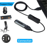 RIITOP USB ON/Off Switch Cable [3M, 2-Pack], USB 2.0 Male to Female Extension Cable with Switch Support (Data and Power) for USB Headset, LED Strips