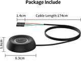PC Power Button, Desktop Power Button PC External Power Switch ON Off LED PC Power Supply Button SW Extension for Computer Motherboard 6FT