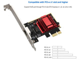 2.5G PCIe Network Adapter Card RTL8125B 2500/1000/100Mbps, RIITOP PCI Express Gigabit Ethernet Card RJ45 LAN Controller, Support PXE for Windows Linux Mac OS