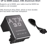 12VHPWR 180 Degree Angled Adapter: Aluminum ATX 3.0 16 Pin GPU Power Connector 600W Pcie5.0 Power Adapter for 12+4pin RTX 3090Ti 4070Ti 4080 4090 Graphic Card GPU (Type A, 2 Pack)