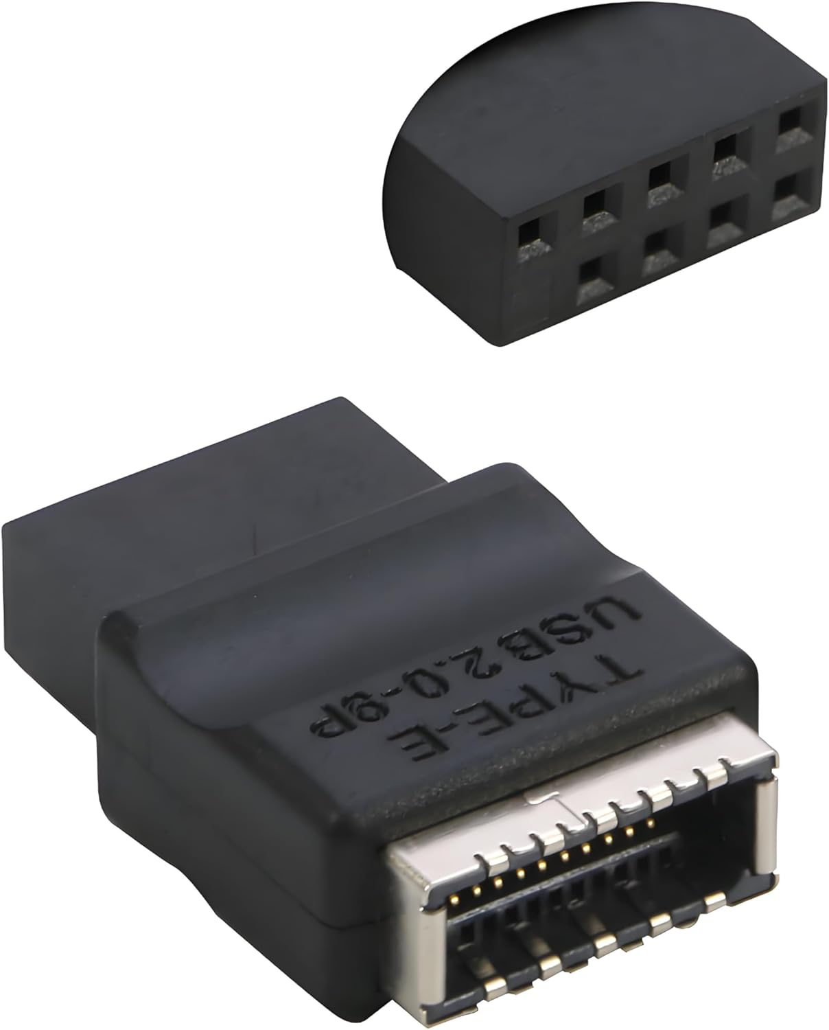 Usb Header Plug RIITOP USB 2.0 to USB 3.2 gen 1 Header Adapter, 9Pin to USB C Type-E I