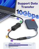 RIITOP USB Type-C Extension Cable with On Off Switch [1ft], USB 3.1 Type-C Male to Female Extension Cable with ON/Off Switch Support Video/Data/PD Charging