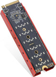 M.2 to SATA Adapter [6-Port], RIITOP M2 NVMe to SATA 3.0 Card with ASM1166 Chipset for SSD/HDD up to 6Gbps,Come with Heatsink