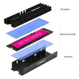 M.2 SSD Heatsink, RIITOP NVMe Cooler for M2 NVMe or SATA-Based 2280 SSD