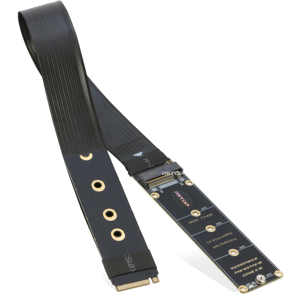 RIITOP M.2 NVMe Extension Cable, NVMe Extender for Both M Key and B+M Key SSD in Size 2280/2260/2242/2230 Support PCIe 4.0 and SATA 6Gbps(1FT)