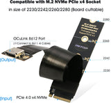 NVMe to Oculink Adapter (20cm), M.2 NVMe PCIe 4.0 x4 to OCuLink SFF-8611 4i Host Adapter Speed up to 64Gbps for eGPU and SSD