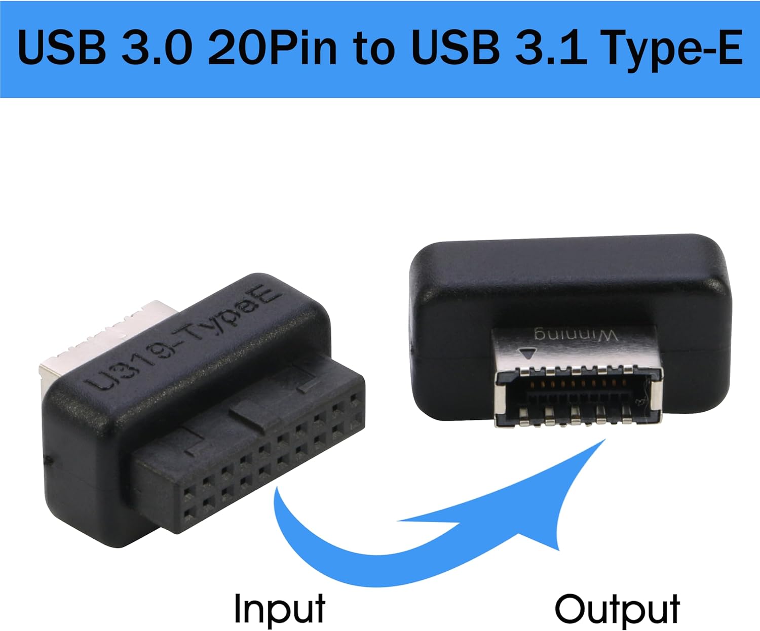 RIITOP USB 3.0 to USB 3.2 Gen 2 Header Adapter, Motherboard USB3.0 20P