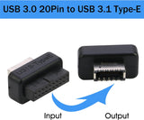 RIITOP USB 3.0 to USB 3.2 Gen 2 Header Adapter, Motherboard USB3.0 20Pin to USB C Type-E Internal Front Panel Connector