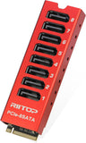M.2 to SATA Adapter [8 Port], M2 NVMe to SATA 3.0 Card with Aluminum Housing for SSD/NAS up to 6Gbps