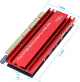 NVMe PCIe Adapter, RIITOP M.2 NVMe to PCI-e 5.0 x4/x8/x16 Card with Heat Sink for M.2 (M Key) SSD 2280/2260/2242/2230 [Upgraded]